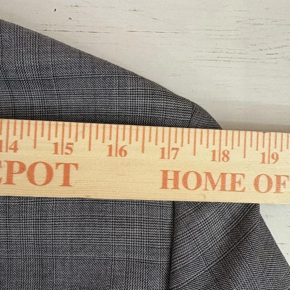 Banana Republic Blazer Suit Jacket Mens 40S Glen Plaid Wool Tailored Slim Fit